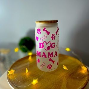Dog Mama color changing Libby cup 16oz frosted cup